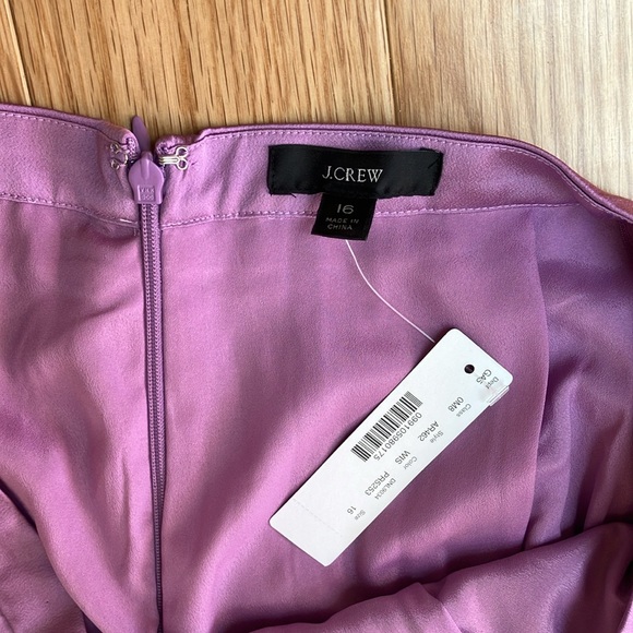 NWT J. Crew plisse midi purple skirt size 16 - Picture 3 of 3